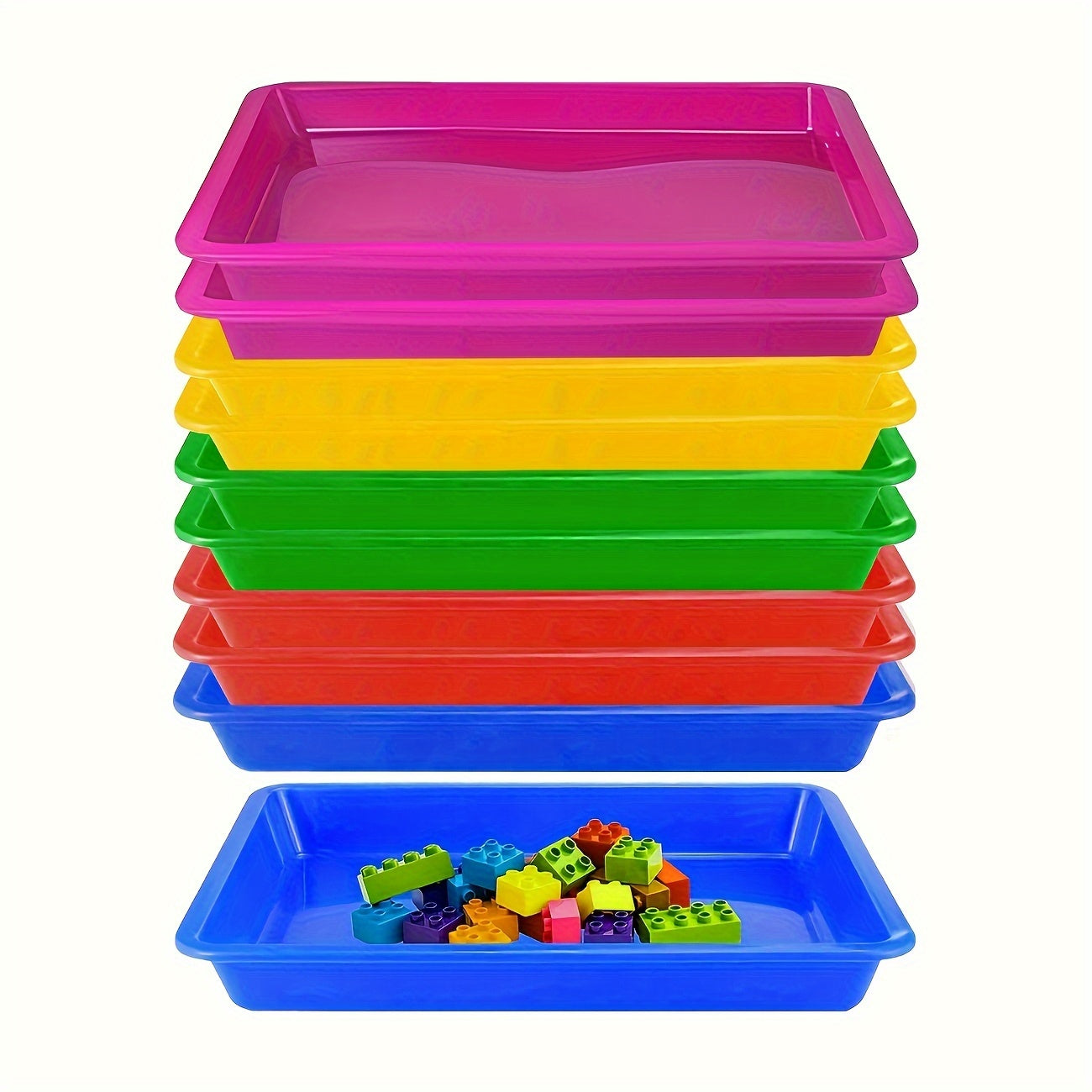 10 Plateaux de Rangement MULTI-COULEURS
