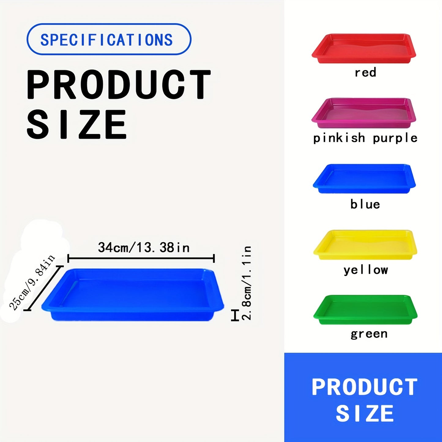 10 Plateaux de Rangement MULTI-COULEURS