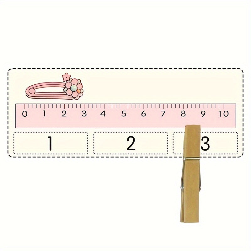 Kit Montessori avec cartes de mesure et pinces à linge pour l'apprentissage des enfants