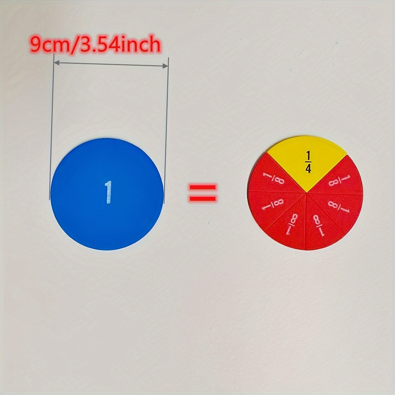 Kit de fractions rondes en EVA avec pièces colorées pour apprendre les mathématiques
