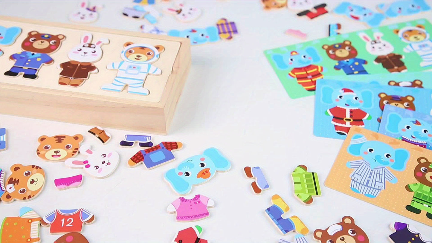 TENUES ANIMAUX Coffret en bois