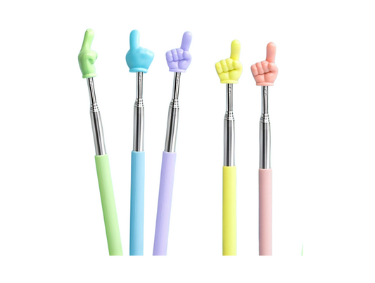 Variété de couleurs disponibles pour le pointeur rétractable DOIGT