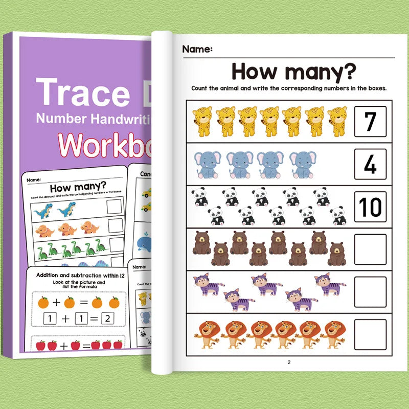 Exercices visuels d’addition et de soustraction pour maternelle et CP