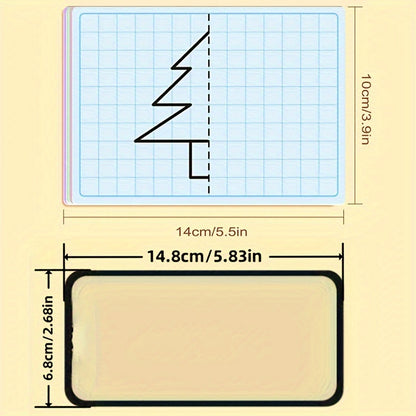 SYMETRIE 10 Cartes de dessin plastifiées