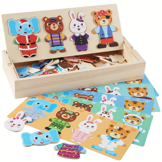 TENUES ANIMAUX Coffret en bois