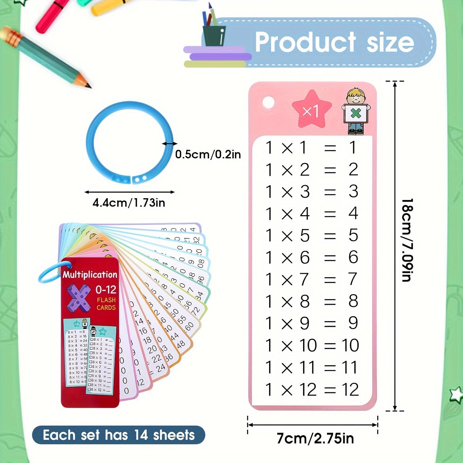 Présentation complète du set de flashcards mathématiques pour élèves