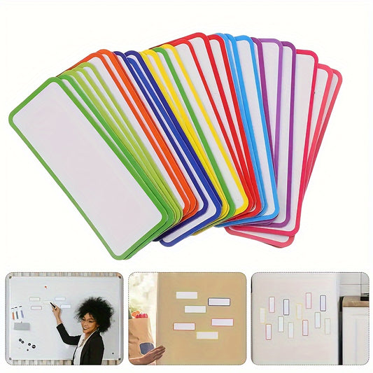 Lot de 27 étiquettes magnétiques colorées et effaçables pour tableau blanc