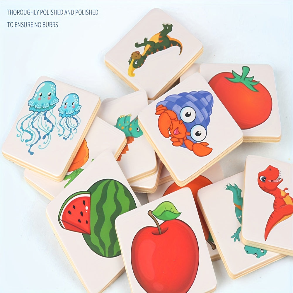 pièces en bois pour associer des images à leurs ombres.