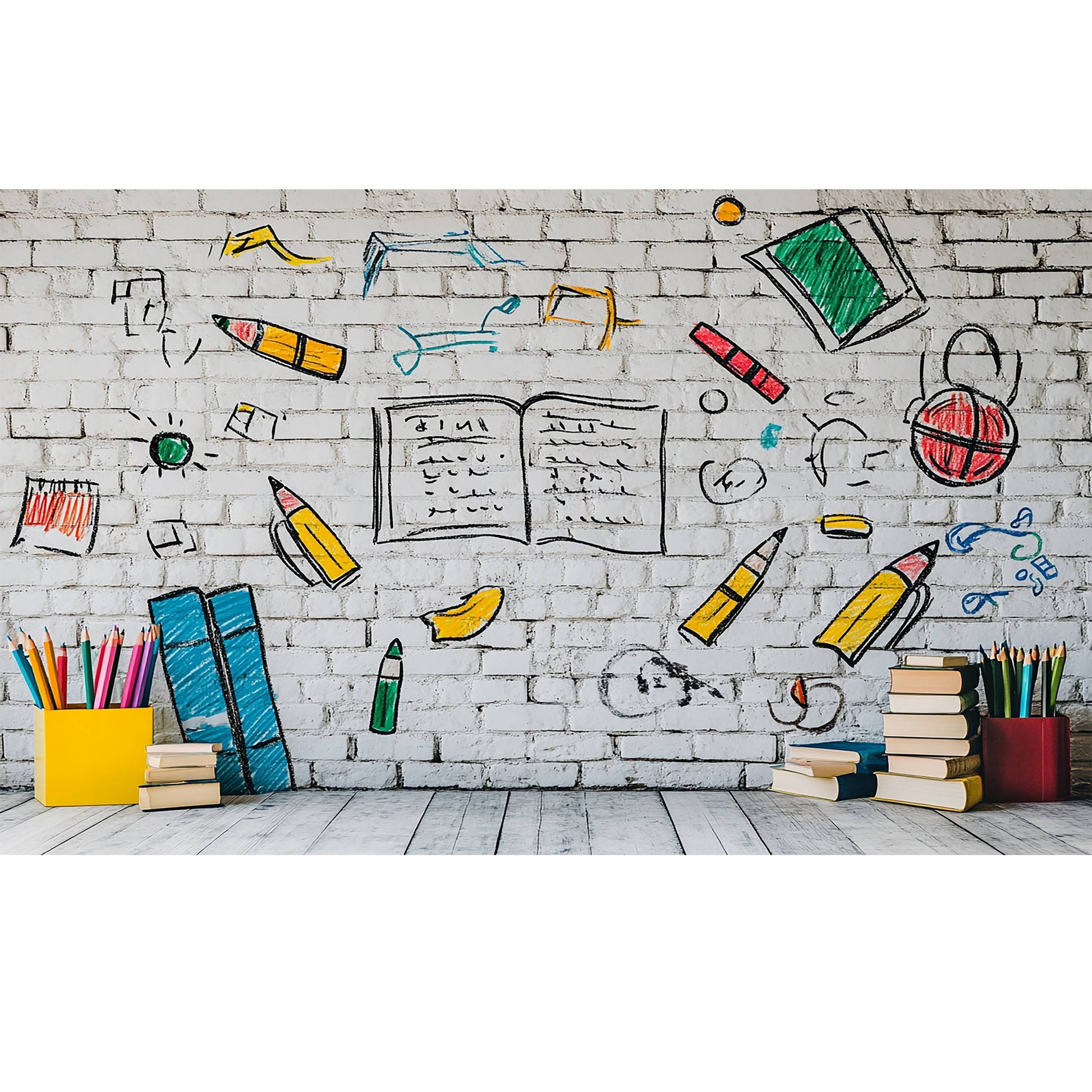 Apportez une touche moderne aux photos de classe et décorez votre salle avec cette toile motif maternelle. 